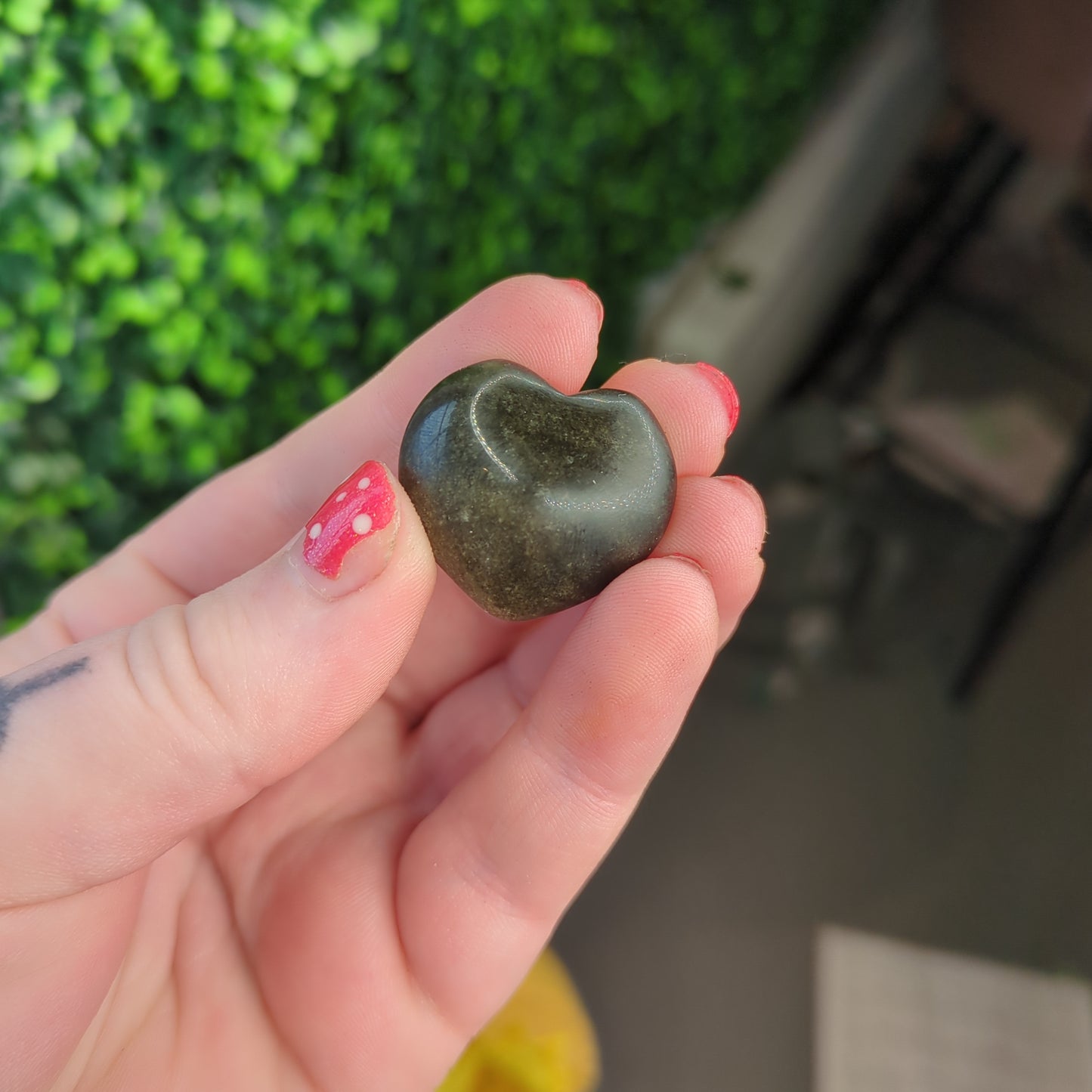 Small Gold Sheen Obsidian Heart