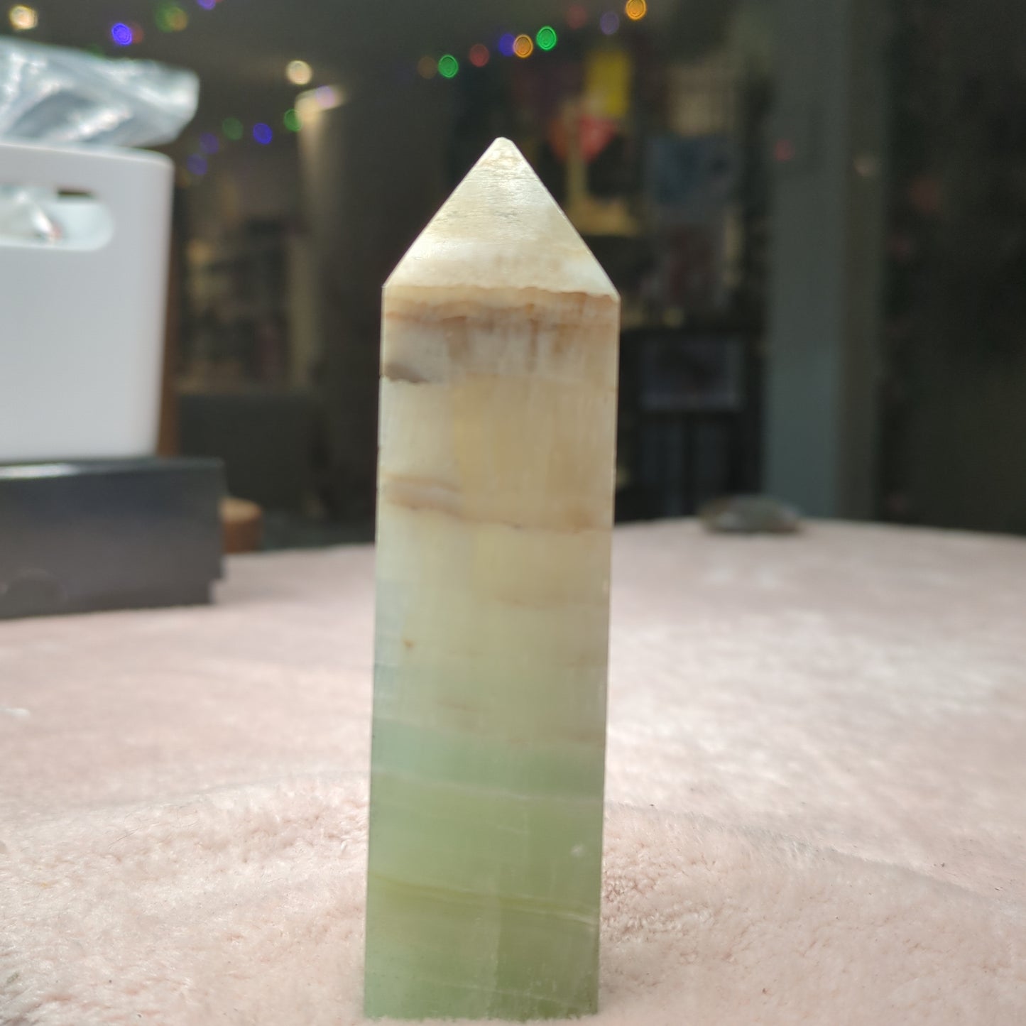 Pistachio Calcite Obelisk (PCT05)