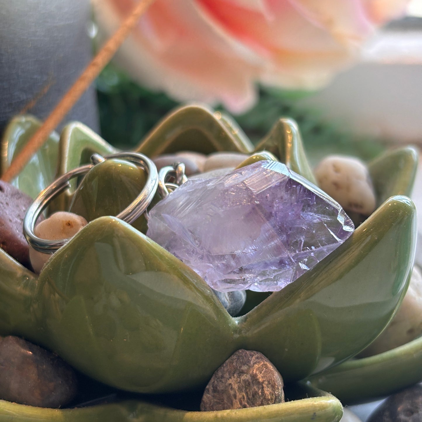 Raw Crystal Keychains | Key Rings