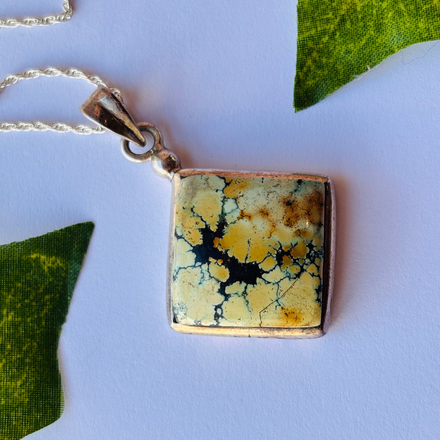 Bamboo Mountain Turquoise Sterling Silver Necklace