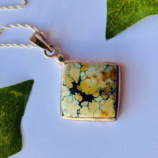 Bamboo Mountain Turquoise Sterling Silver Necklace