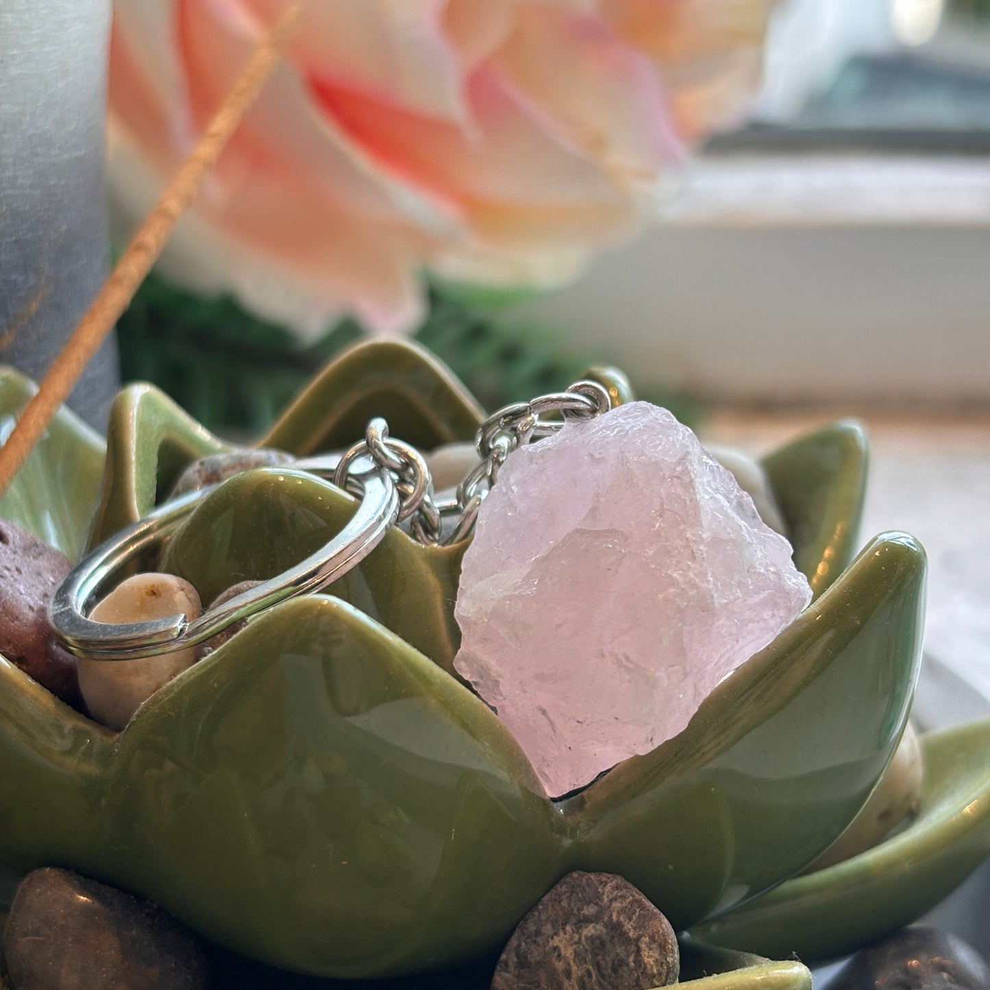 Raw Crystal Keychains | Key Rings