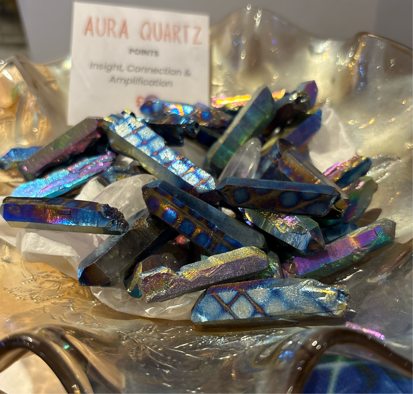 Celestial Titanium Aura Quartz Point