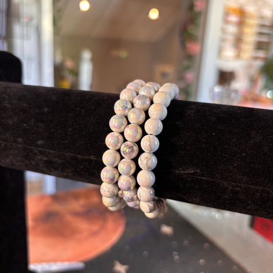 Angel Aura Howlite Bracelet (8mm)