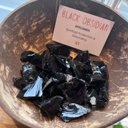 Raw Black Obsidian Specimen
