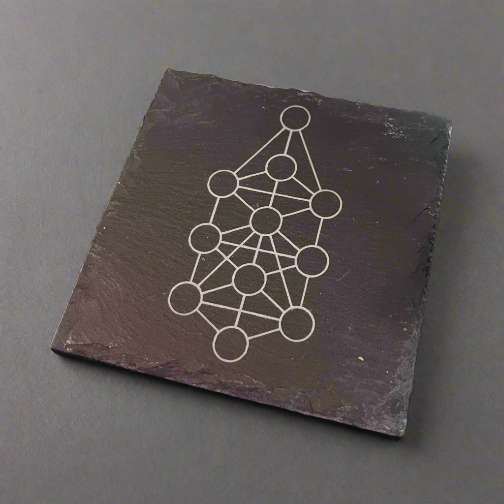 Sacred Geometry Slate Coaster by Curunír Crafts