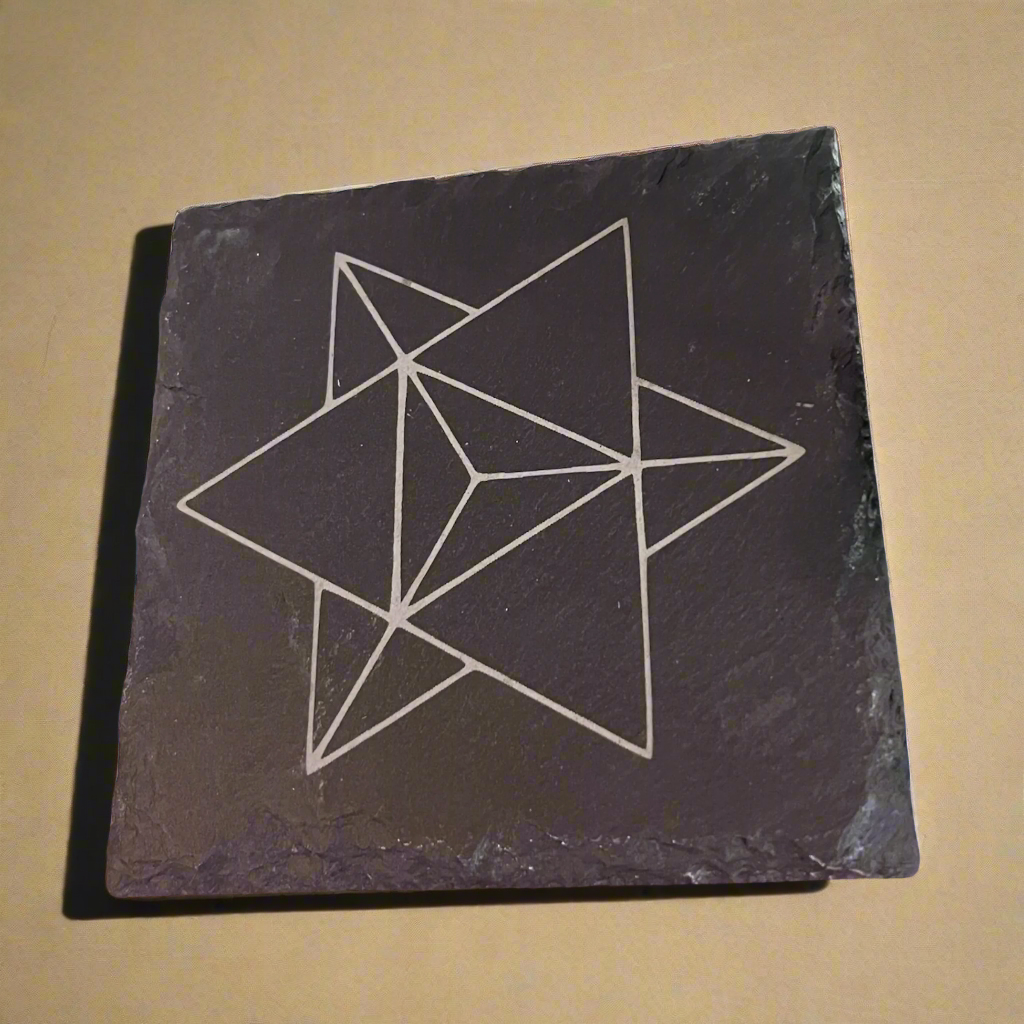Sacred Geometry Slate Coaster by Curunír Crafts