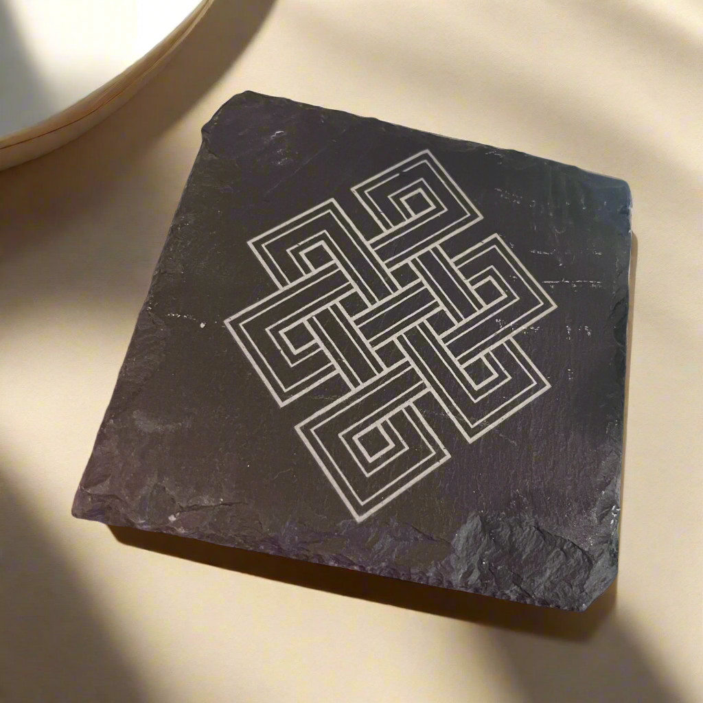 Sacred Geometry Slate Coaster by Curunír Crafts