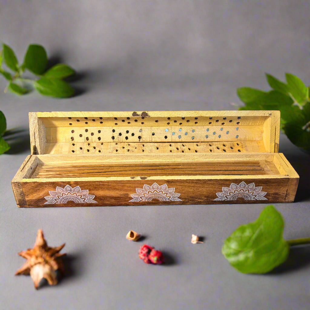 Mandala Smoke Box with Incense Gift Set