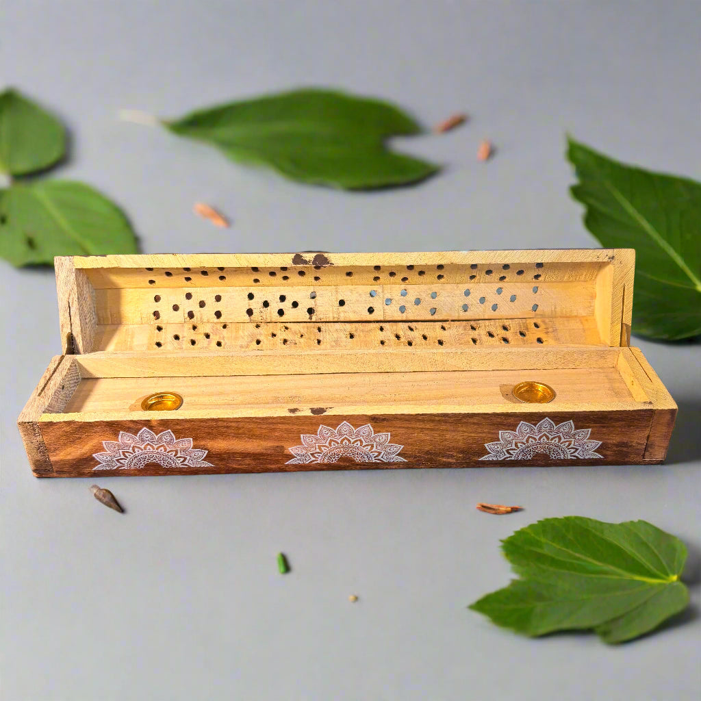 Mandala Smoke Box with Incense Gift Set