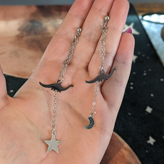 Tegan's Dino Earrings (Stainless Steel)