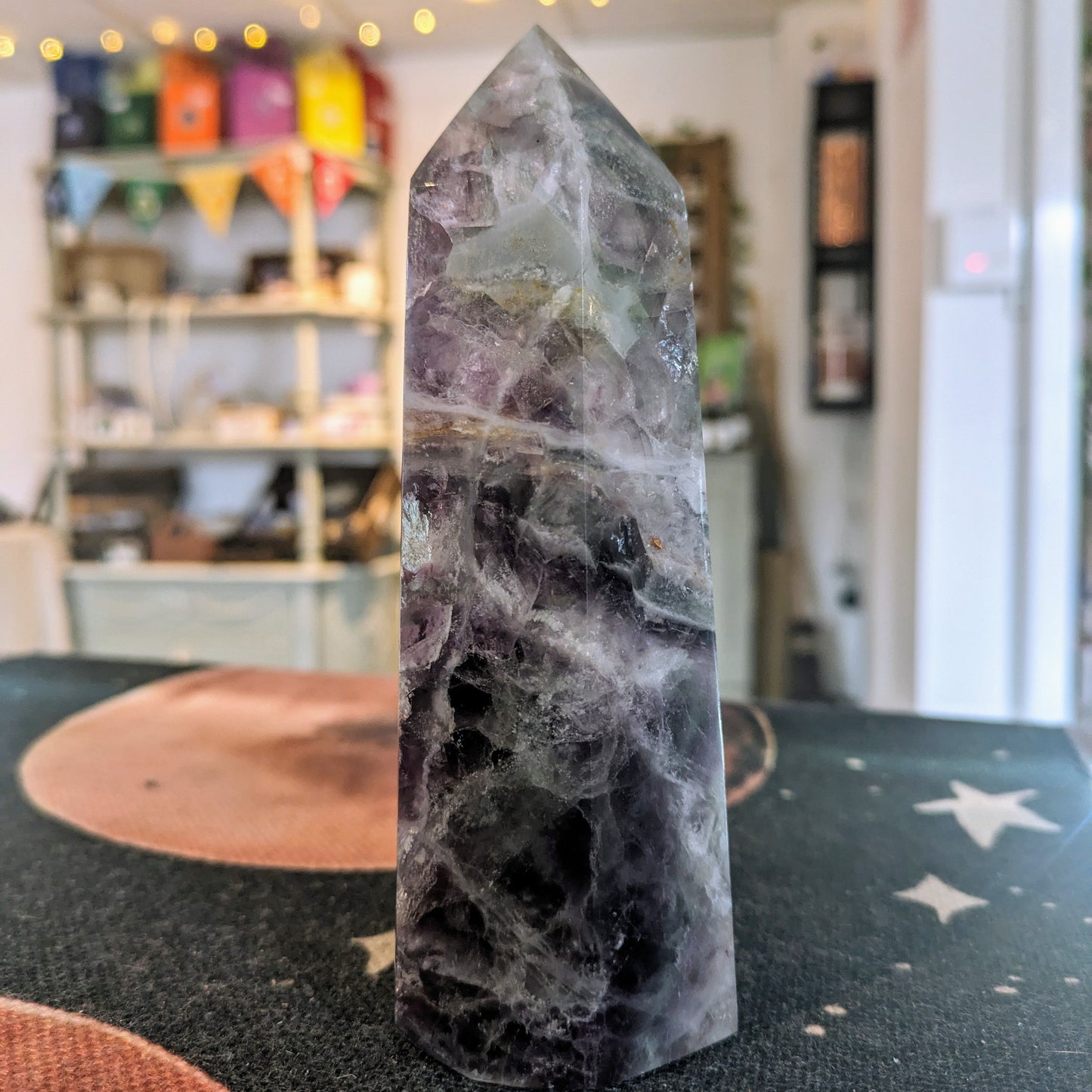 Large Rainbow Fluorite Tower (RFT03)
