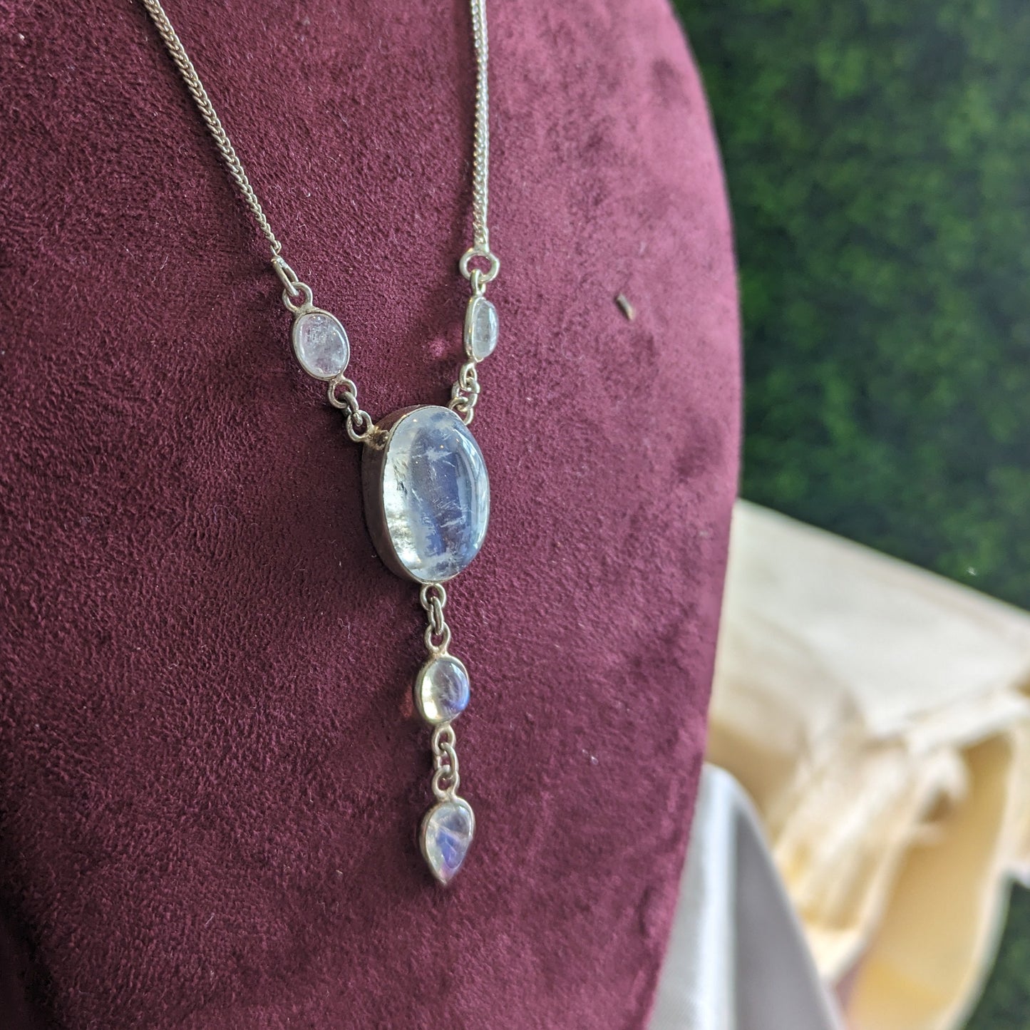 Tegan's High Grade Silver Moonstone Necklace