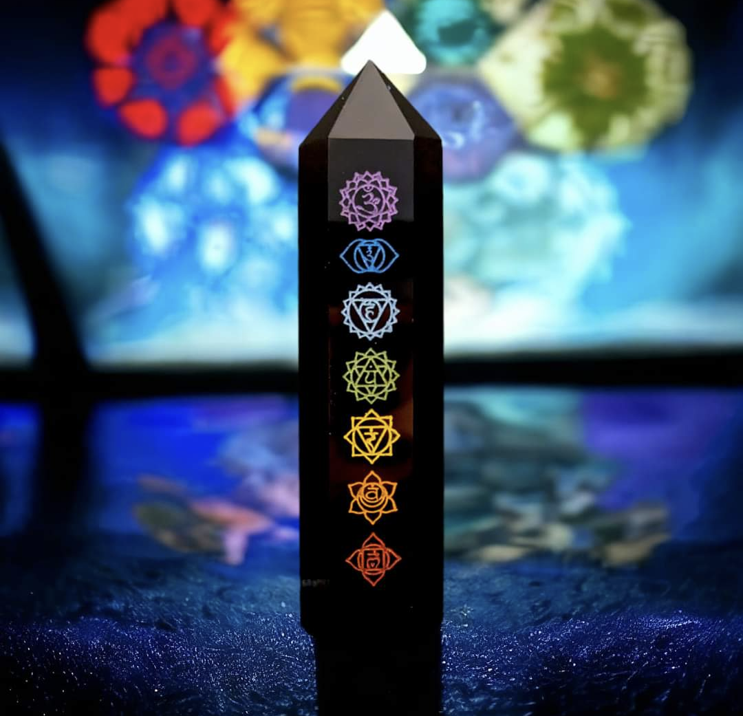 Black Obsidian Chakra Pillar (BOT05)