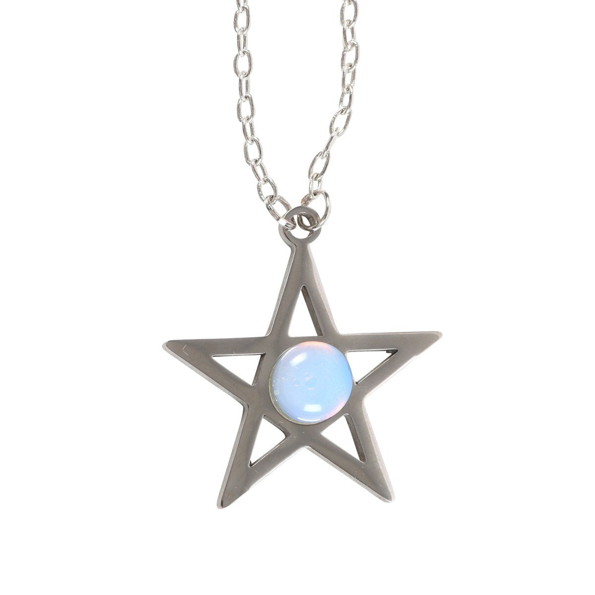 Opalite Star Necklace Greetings Card