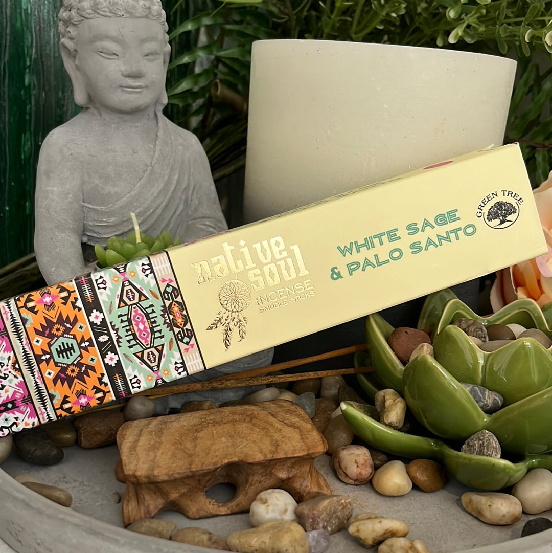 White Sage & Palo Santo Native Soul Incense Joss Sticks
