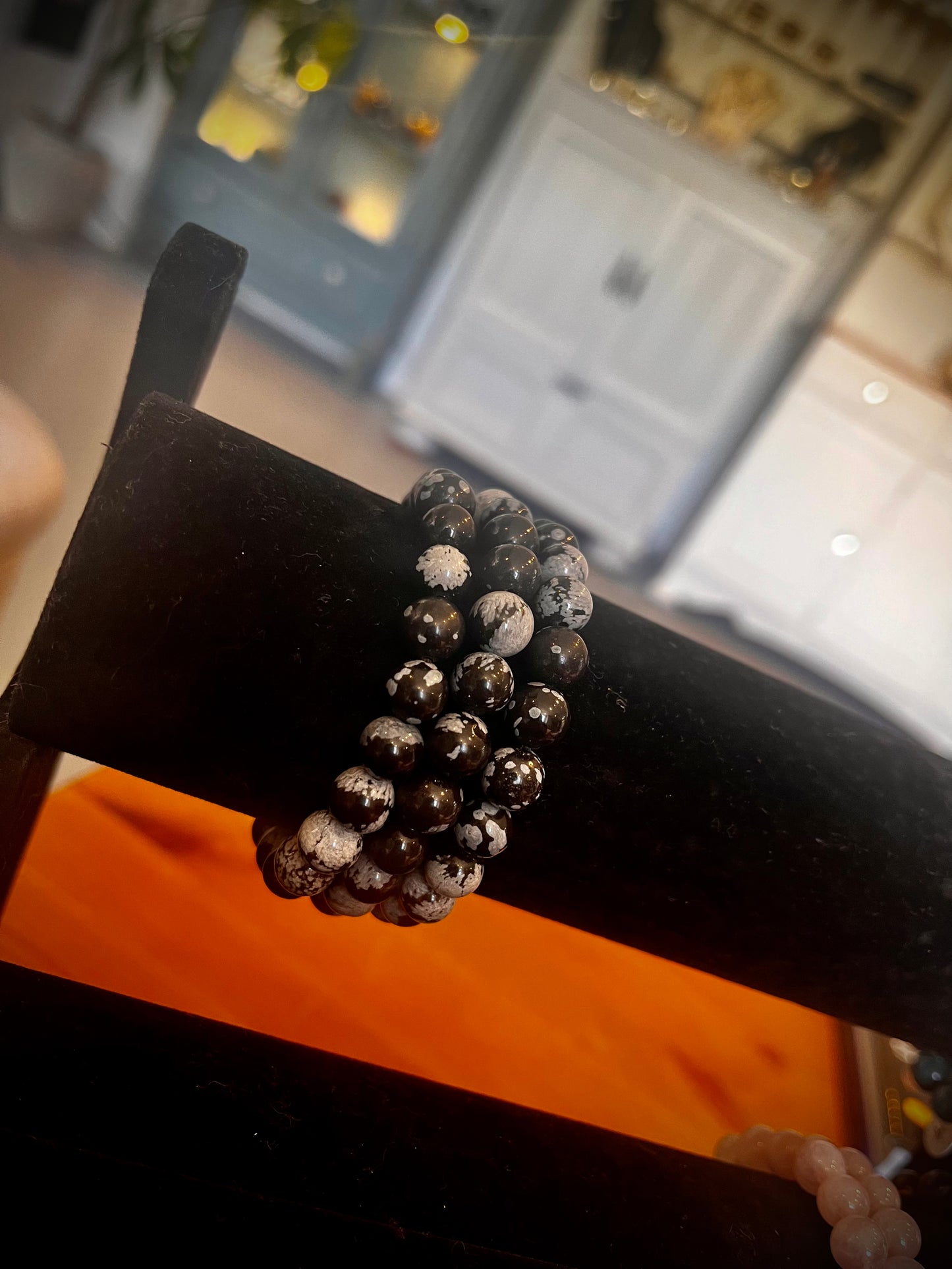 Snowflake Obsidian Bracelet (8mm)