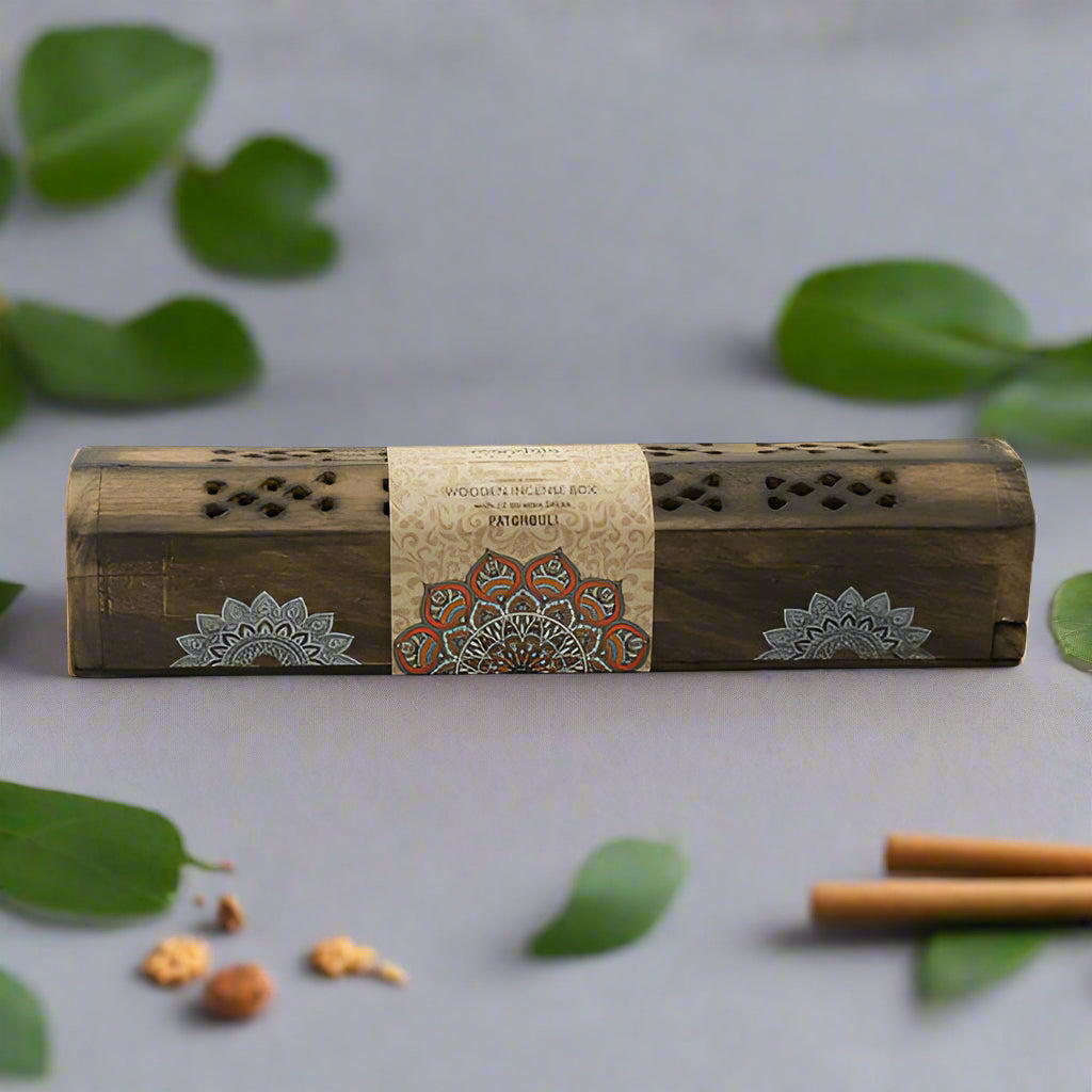 Mandala Smoke Box with Incense Gift Set