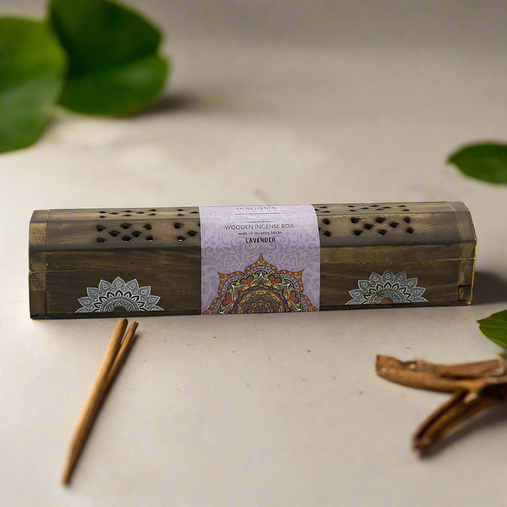 Mandala Smoke Box with Incense Gift Set