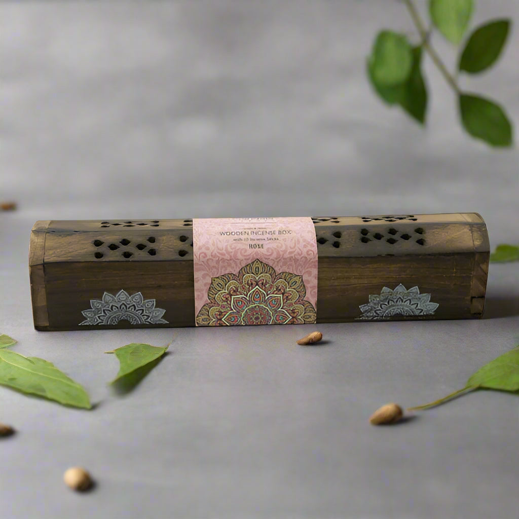 Mandala Smoke Box with Incense Gift Set