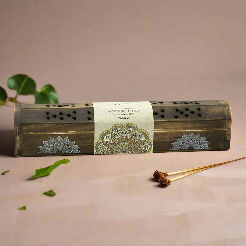 Mandala Smoke Box with Incense Gift Set