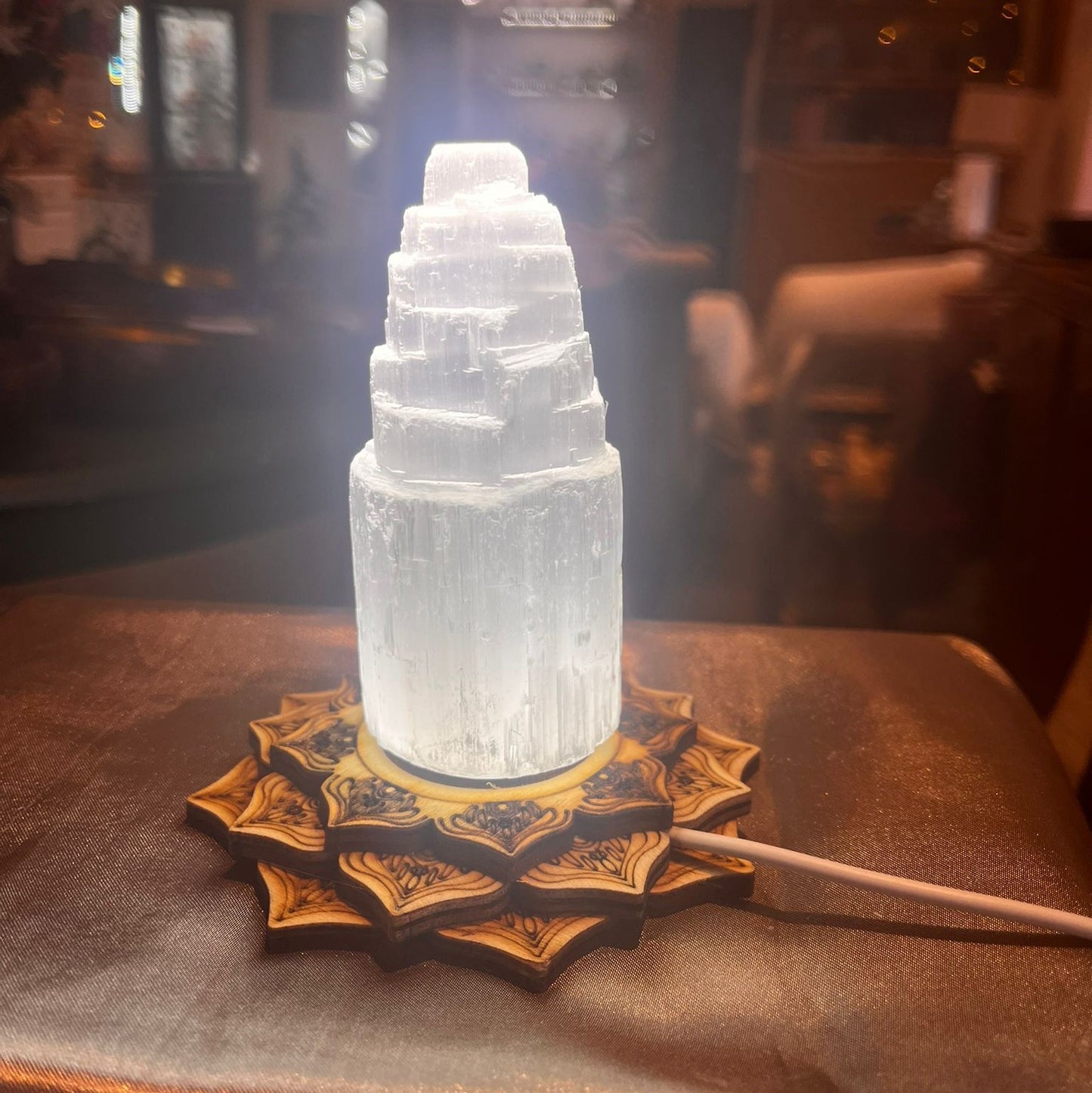 Satin Spar “Selenite” Pillar (Medium)