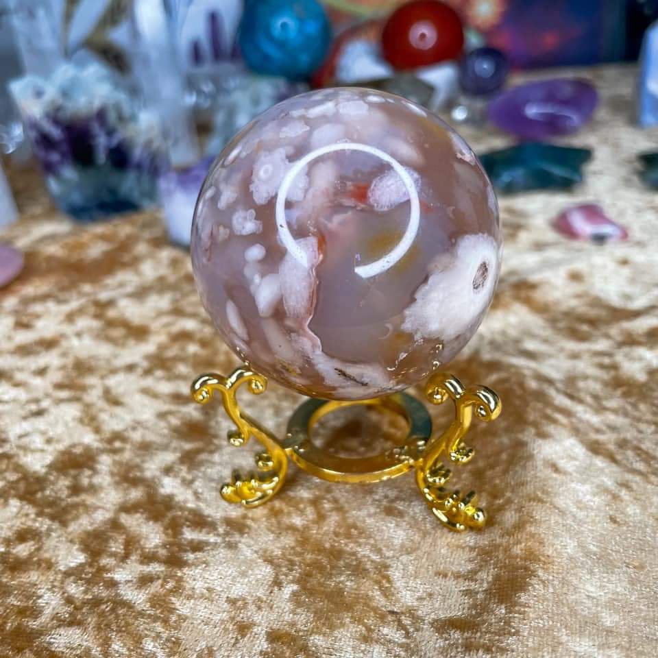 Cherry Blossom Agate Sphere (CBAS01)