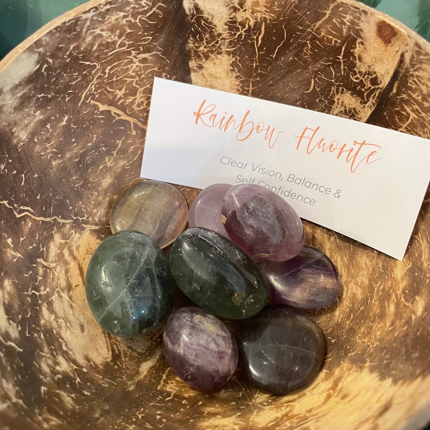 Rainbow Fluorite Tumble Stone