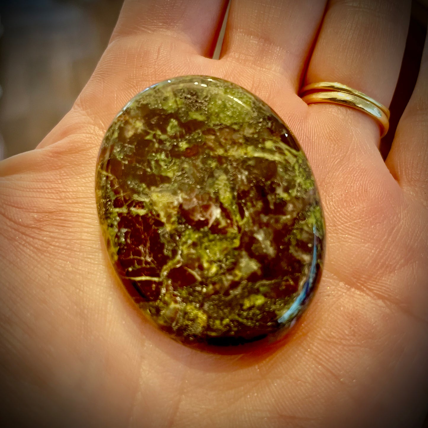 Dragon Blood Jasper Worry Stone