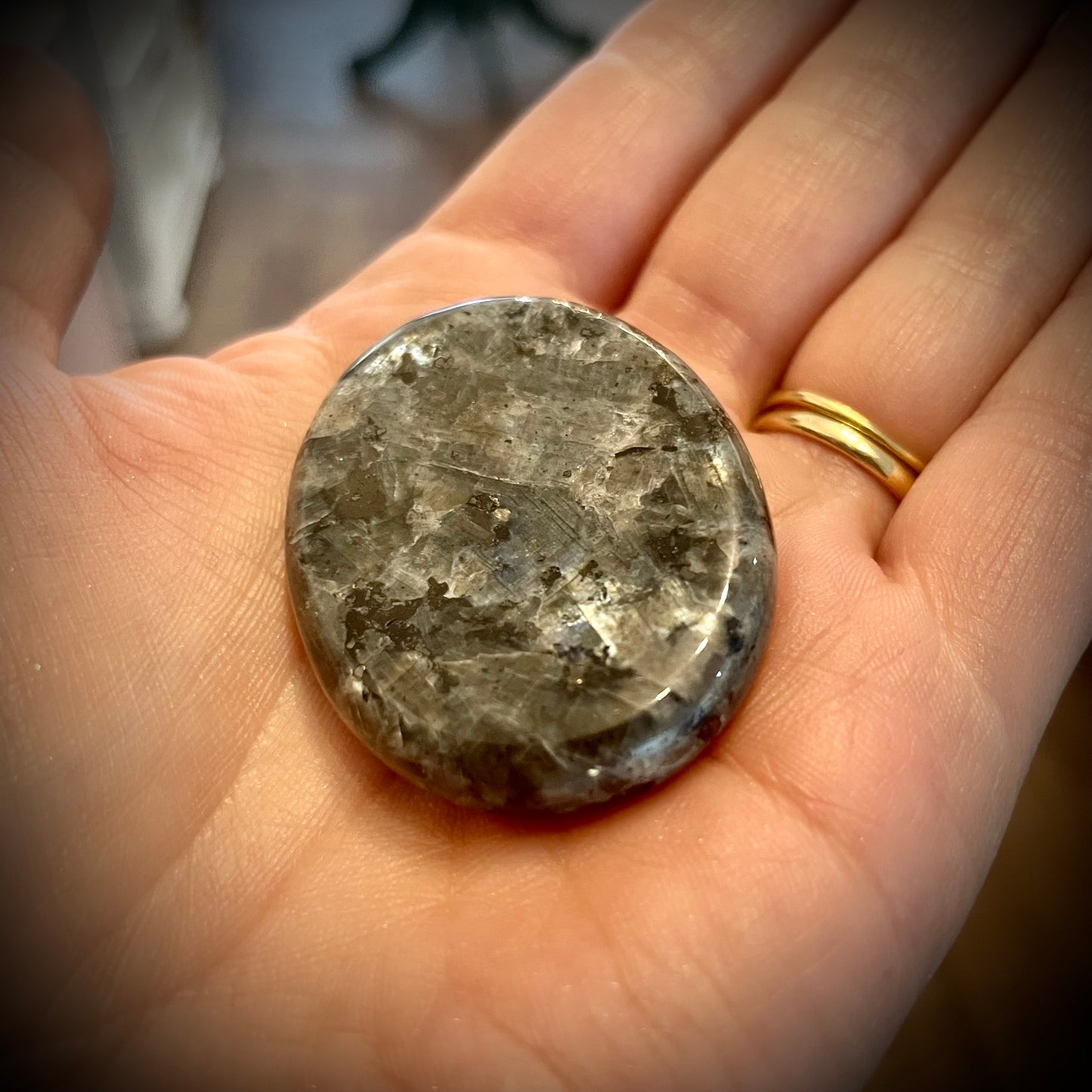 Larvikite Worry Stone