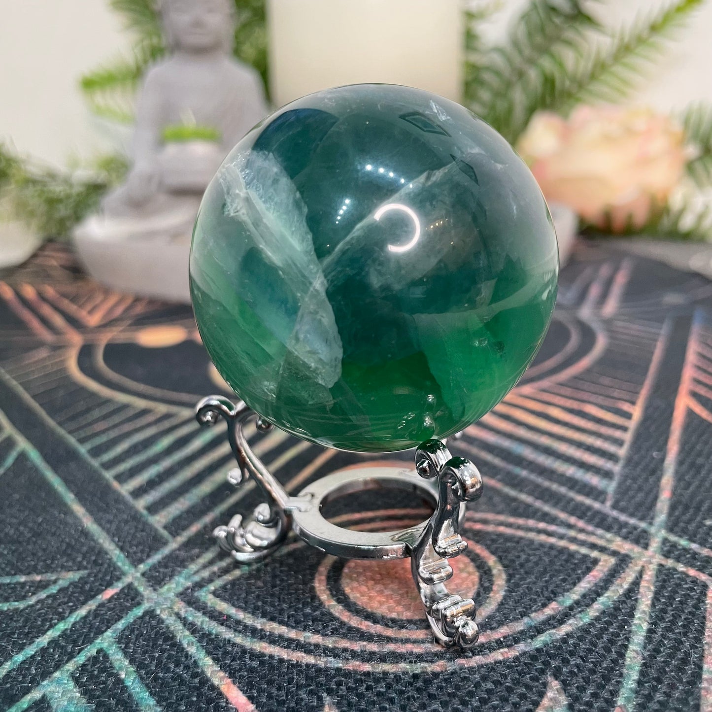 Rainbow Fluorite Sphere (RFS01)