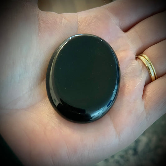 Black Obsidian Worry Stone