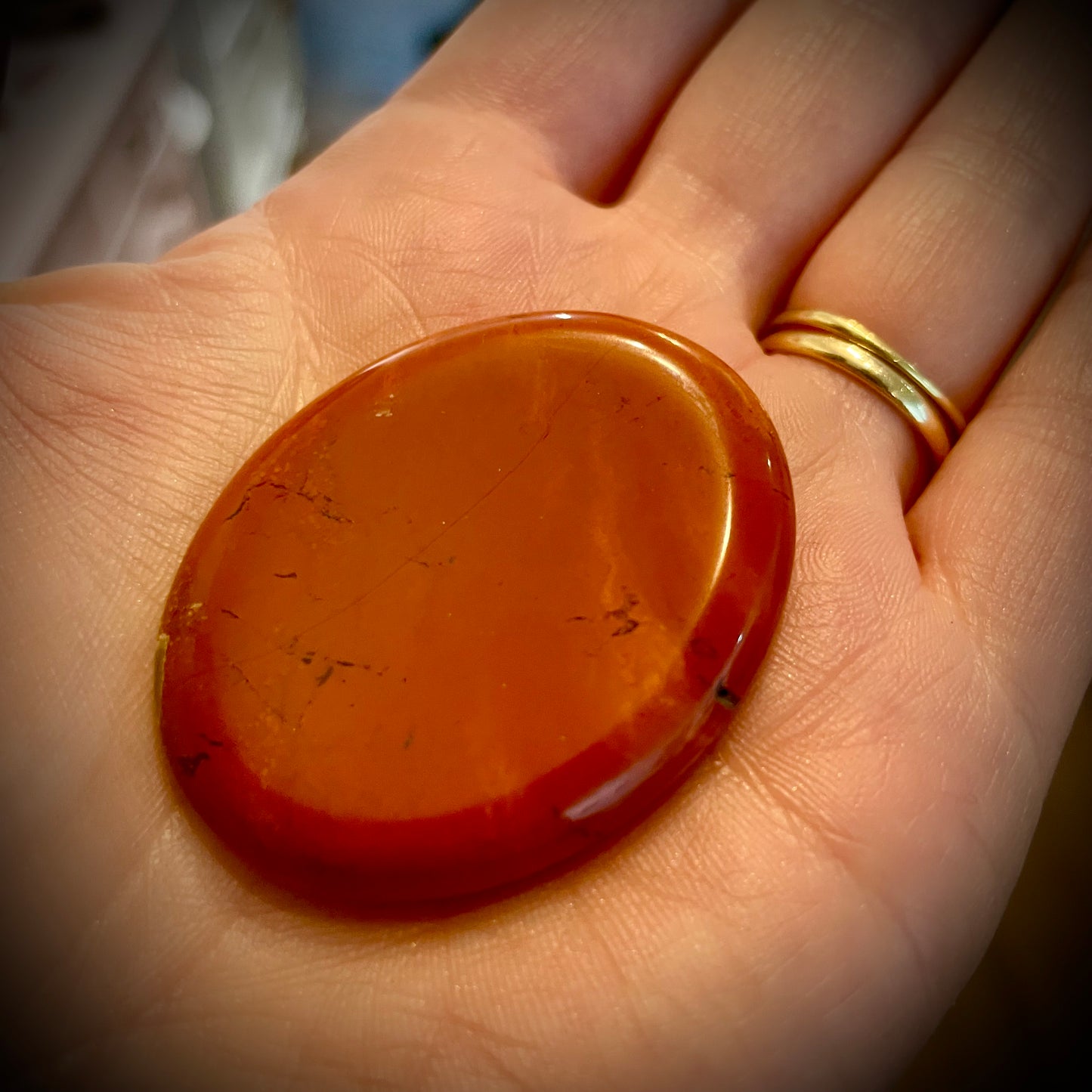 Red Jasper Worry Stone