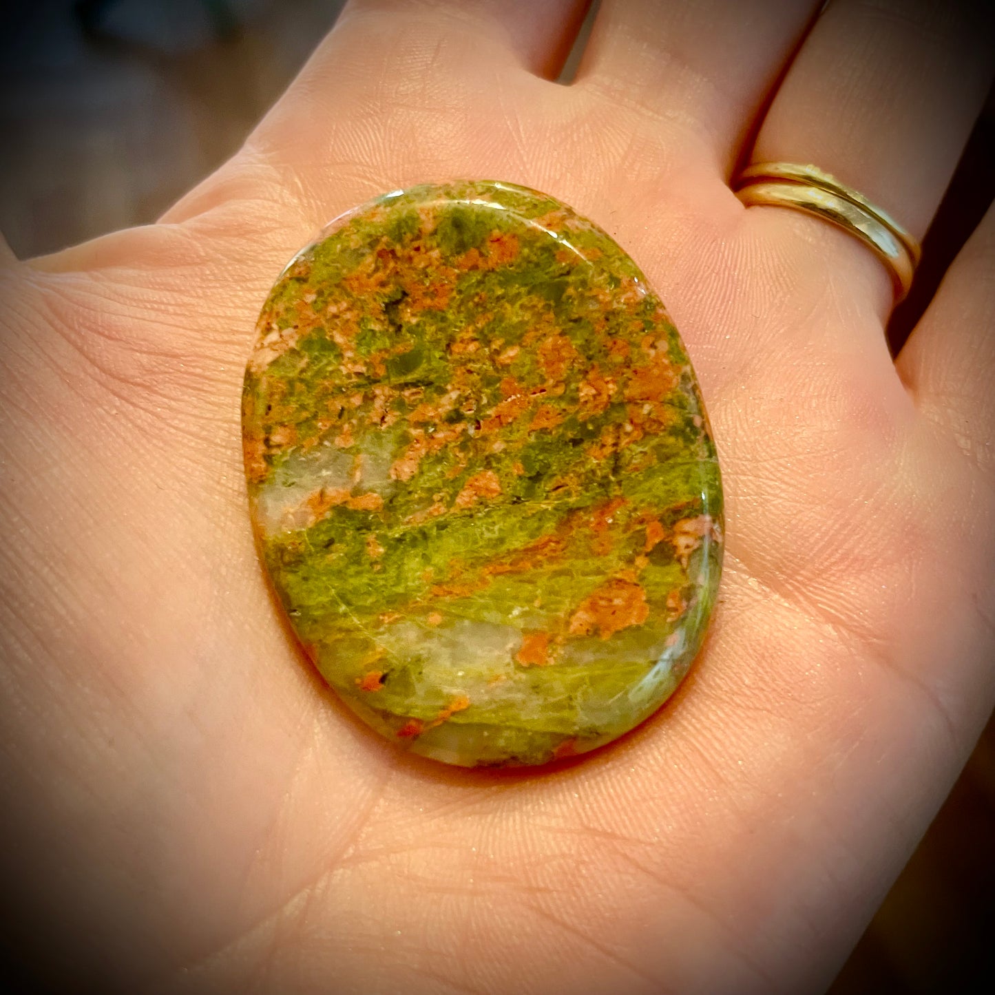 Unakite Jasper Worry Stone