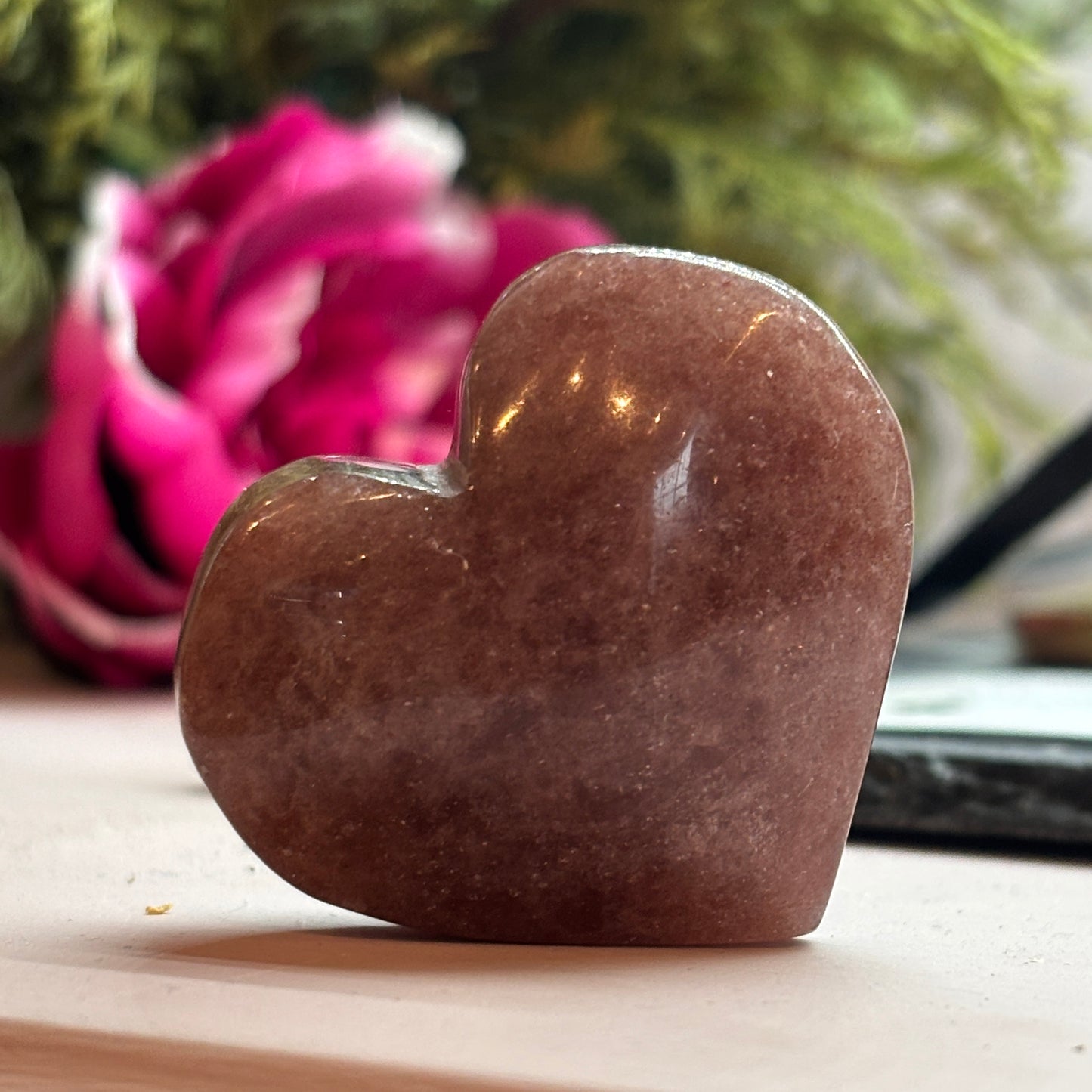 Golden Strawberry Quartz Heart (GSQ1)