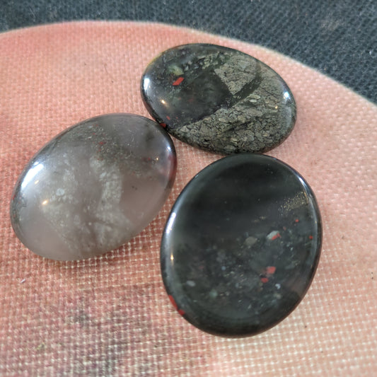 African Bloodstone Worry Stone