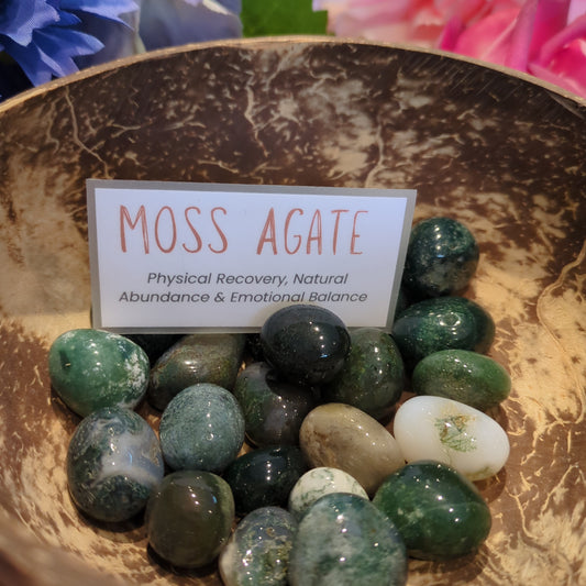 Moss Agate Tumble Stone