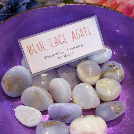 Blue  Lace Agate Tumble Stone