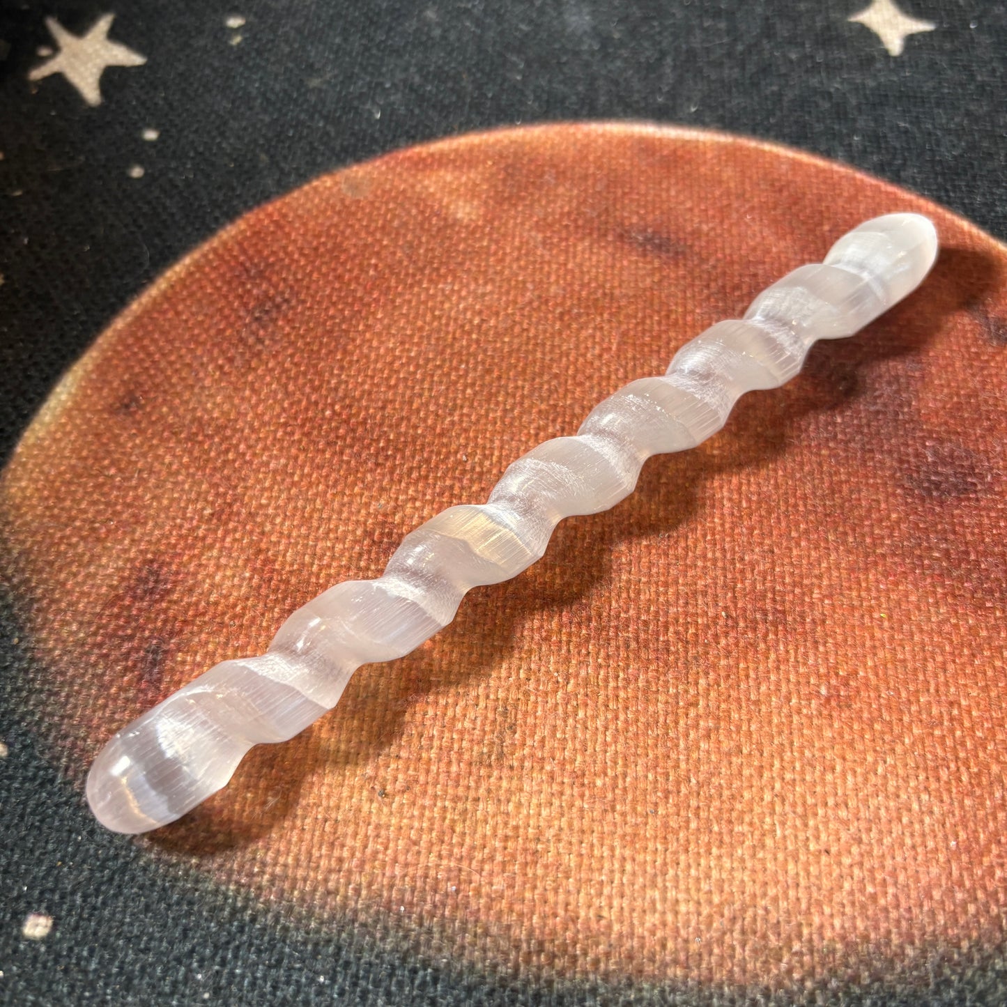 Satin Spar Spiral Wand