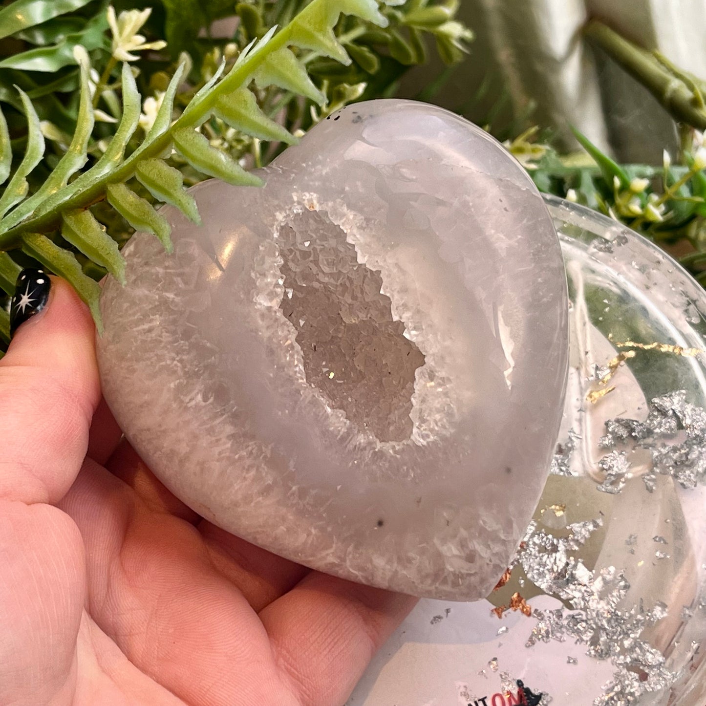 Druzy Agate Heart