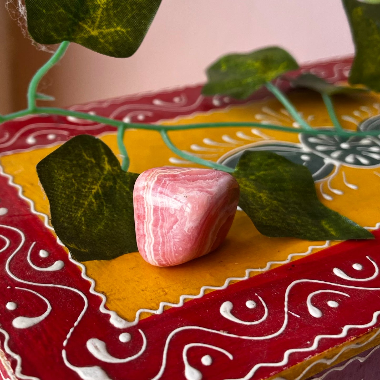 Rhodochrosite Mini Palm Stone