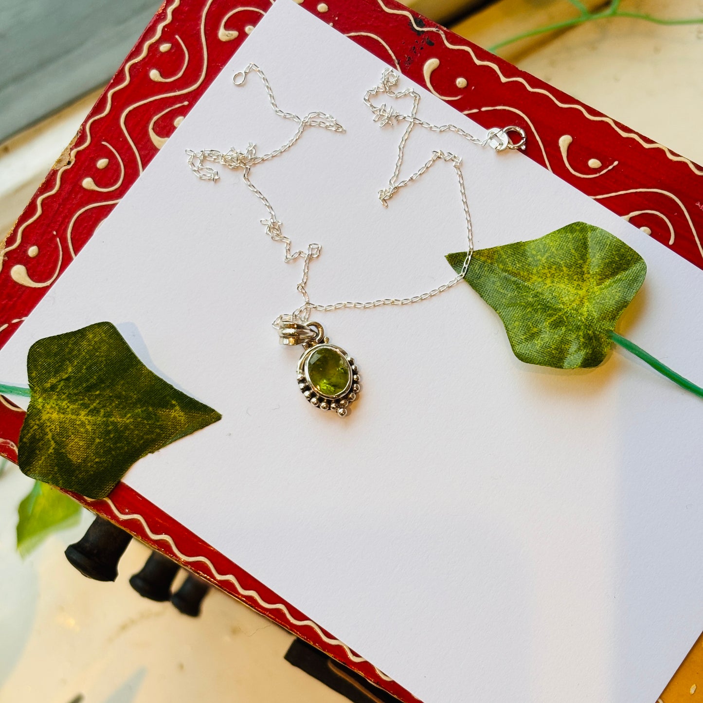 Sterling Silver Peridot Necklace