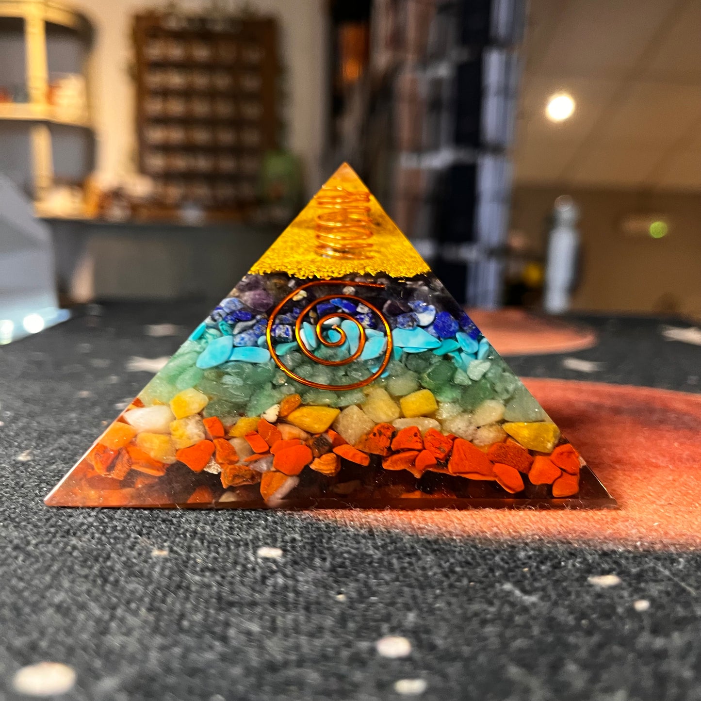 Chakra Orgonite Pyramid