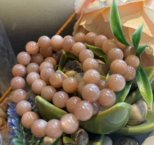 Peach Moonstone Bracelet