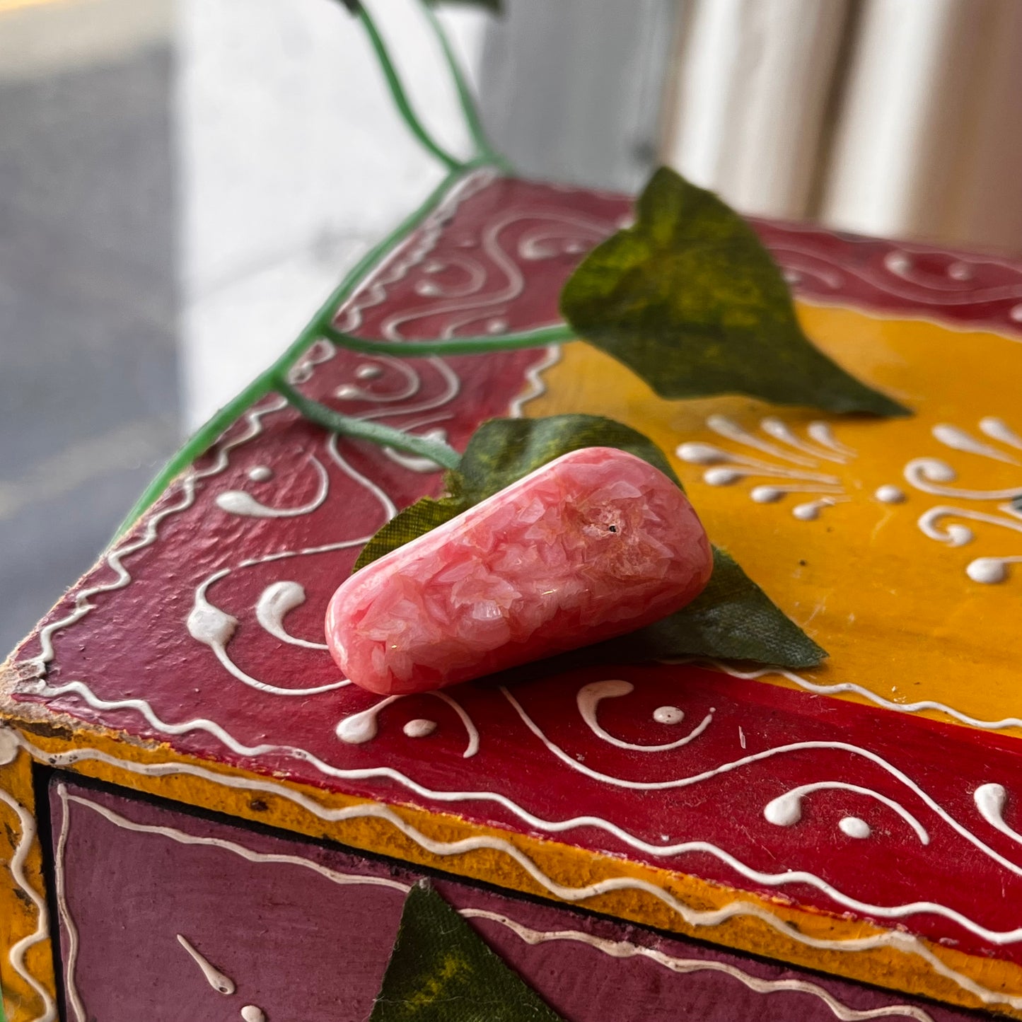 Rhodochrosite Mini Palm Stone