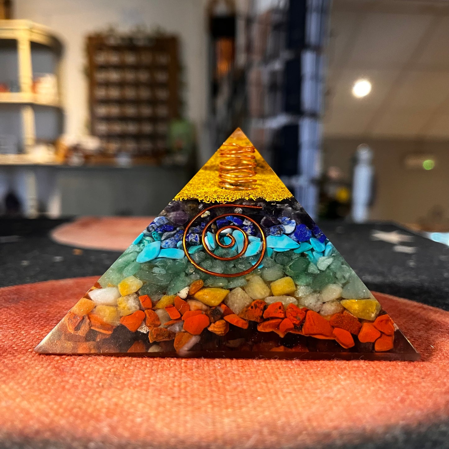 Chakra Orgonite Pyramid