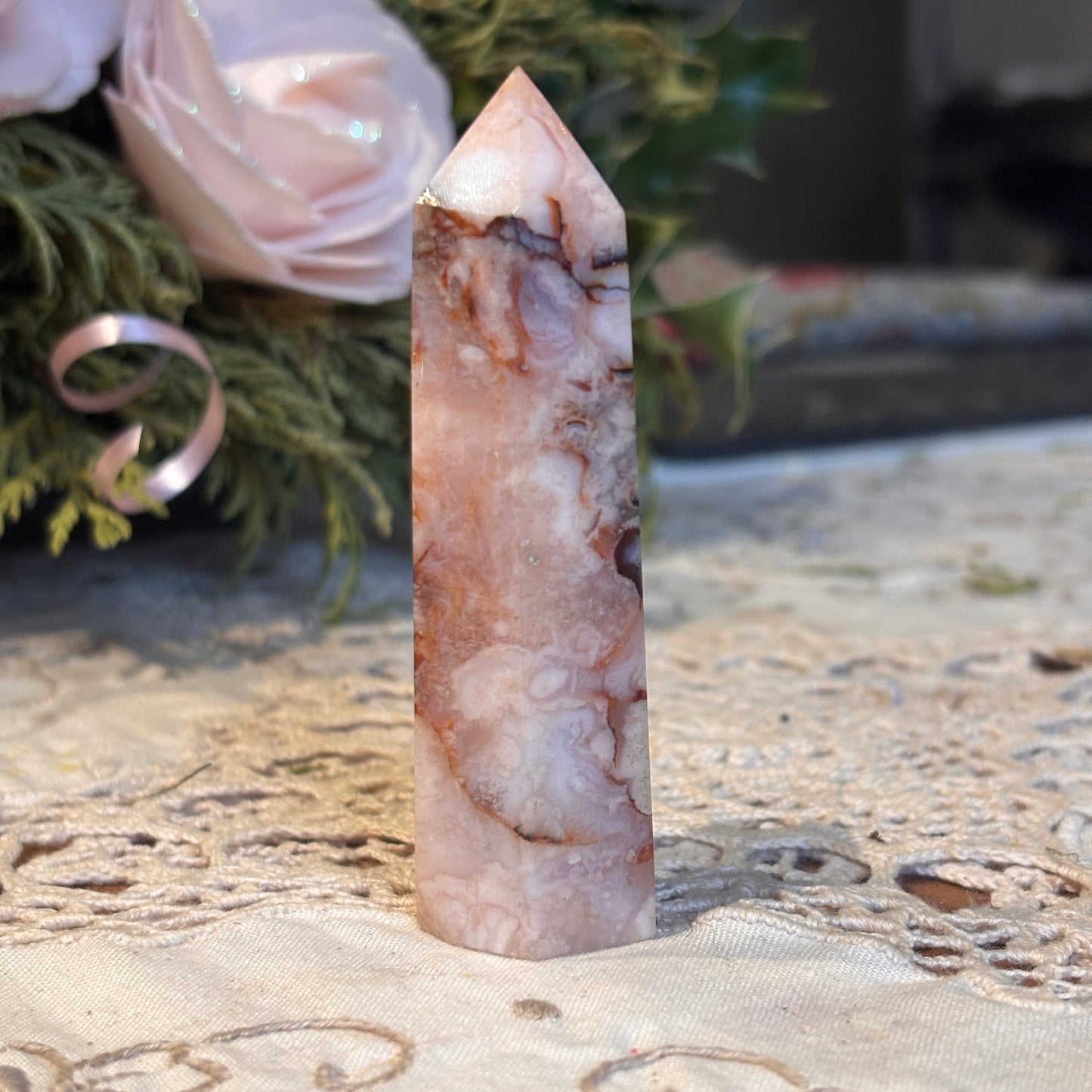 Cherry Blossom Agate Pillar (CBAP2)