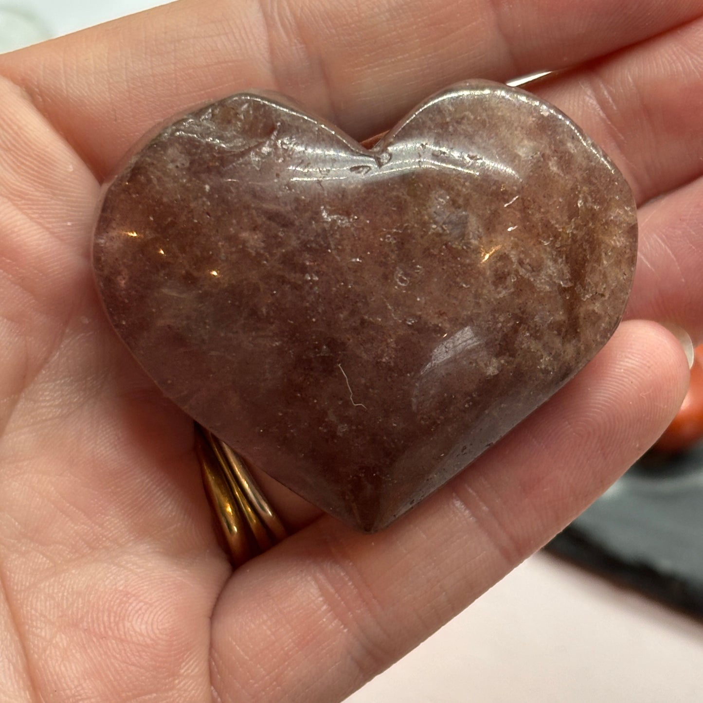 Golden Strawberry Quartz Heart (GSQ2)