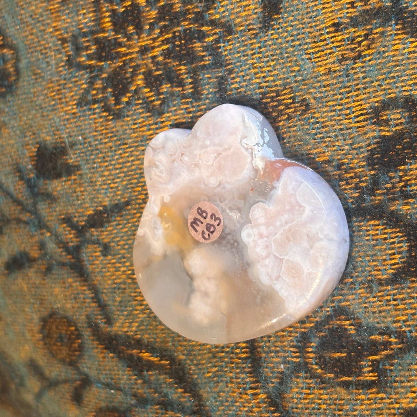 Cherry Blossom Agate Bunny Trinket Dish