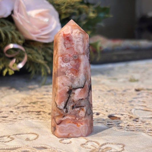 Cherry Blossom Agate Pillar (CBAP3)